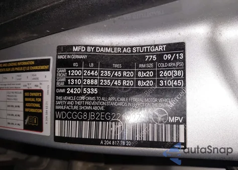 2014 Mercedes-Benz Glk 350 4Matic from USA, damaged, VIN WDCGG8JB2EG221097